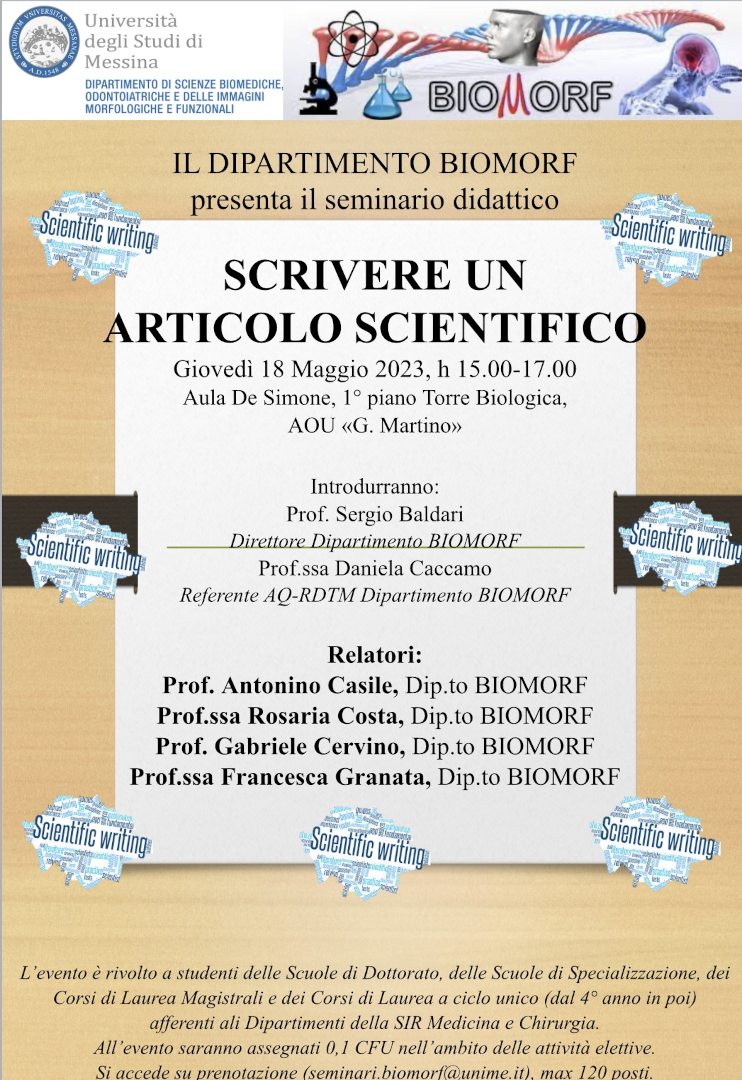 Seminario “Scrivere un articolo scientifico”